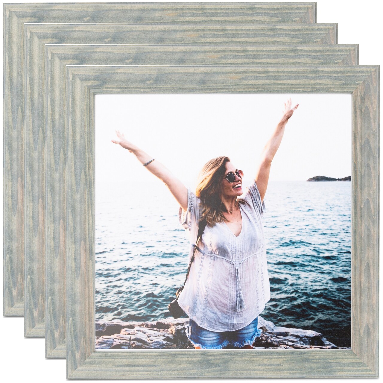 ArtToFrames 11x17 Inch Modern Picture Frame, Multi Pack, Comes with Regular Glass (WOMPack-7-11x17)